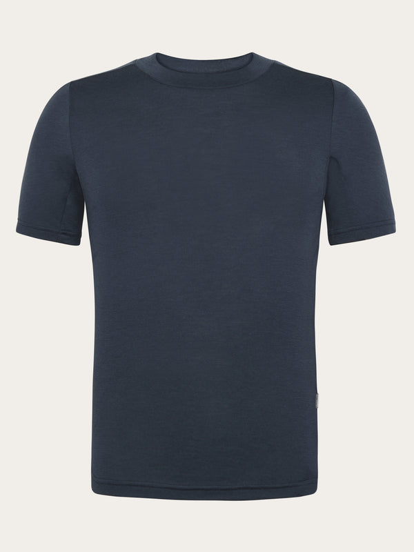 KnowledgeCotton Apparel - WMN Dynamic Wool 175 Single constructed t-shirt - RWS T-shirts 1001 Total Eclipse