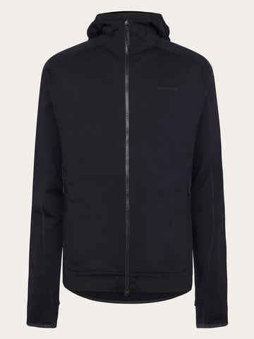 KnowledgeCotton Apparel - MEN Dynamic wool fleece hoodie Fleeces 1300 Black Jet