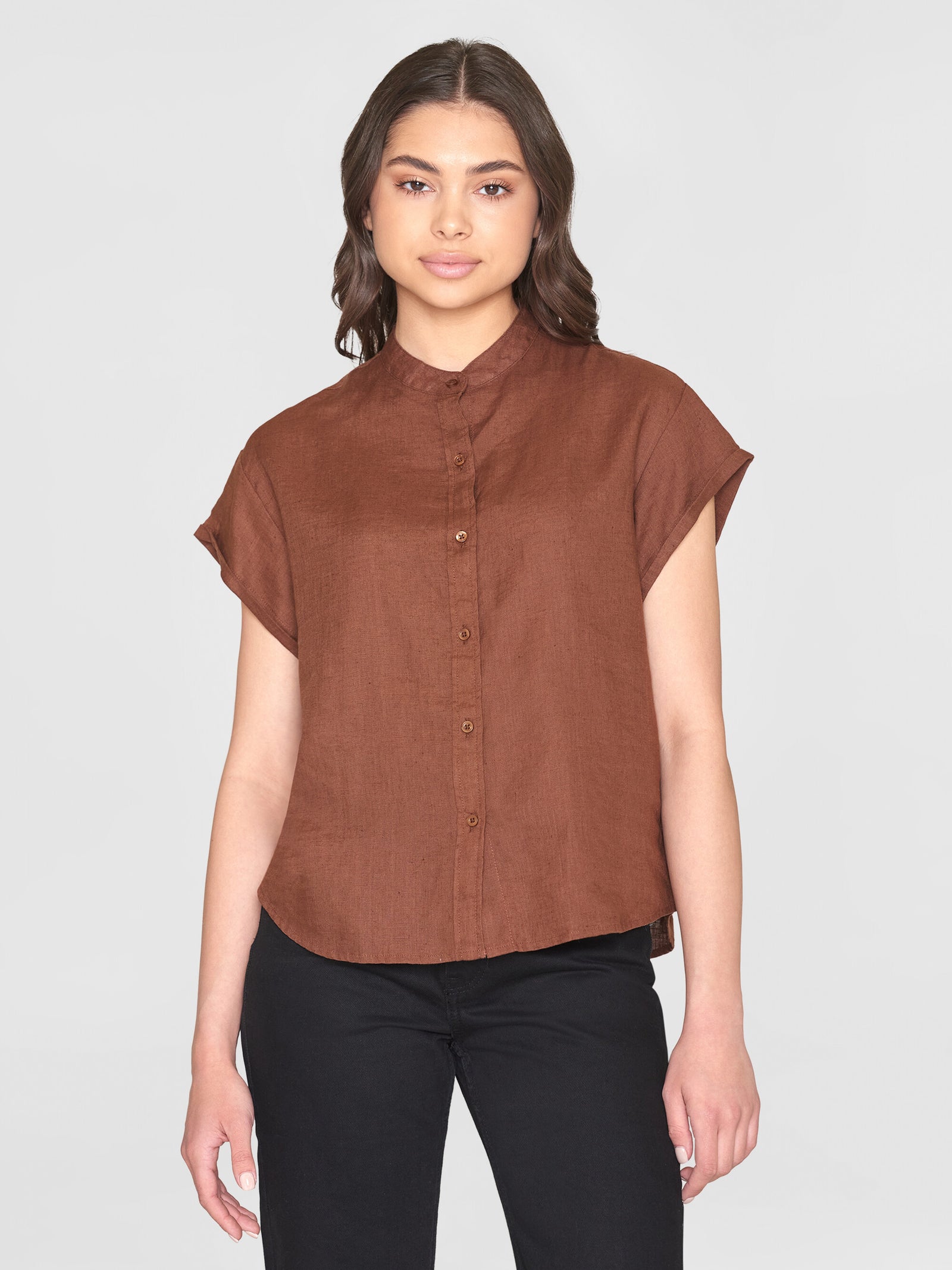 シャツ Kant Linen Pullover Open Collar Shirt (3color) Linen Blend Open Collar Short Sleeve Shirt | UNIQLO US
