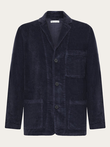 KnowledgeCotton Apparel - MEN Corduroy blazer Overshirts 1412 Night Sky