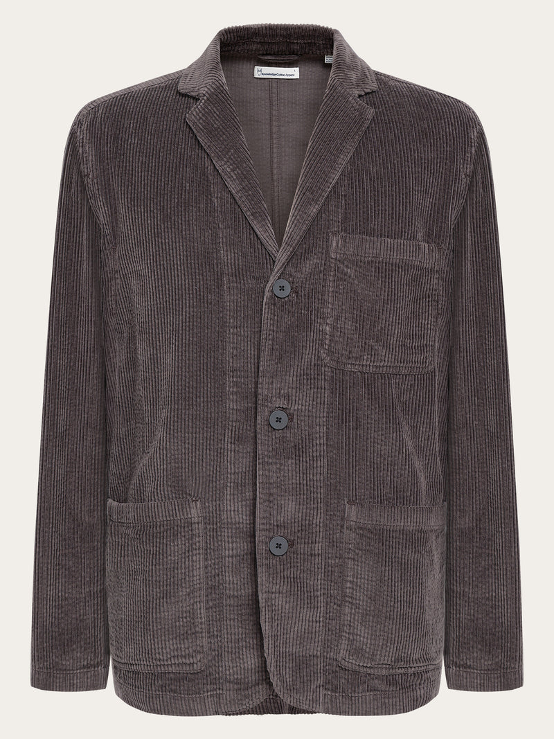 KnowledgeCotton Apparel - MEN Corduroy blazer Overshirts 1487 Chocolate Torte