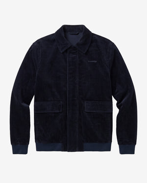KnowledgeCotton Apparel - MEN Corduroy bomber jacket Jackets 1412 Night Sky