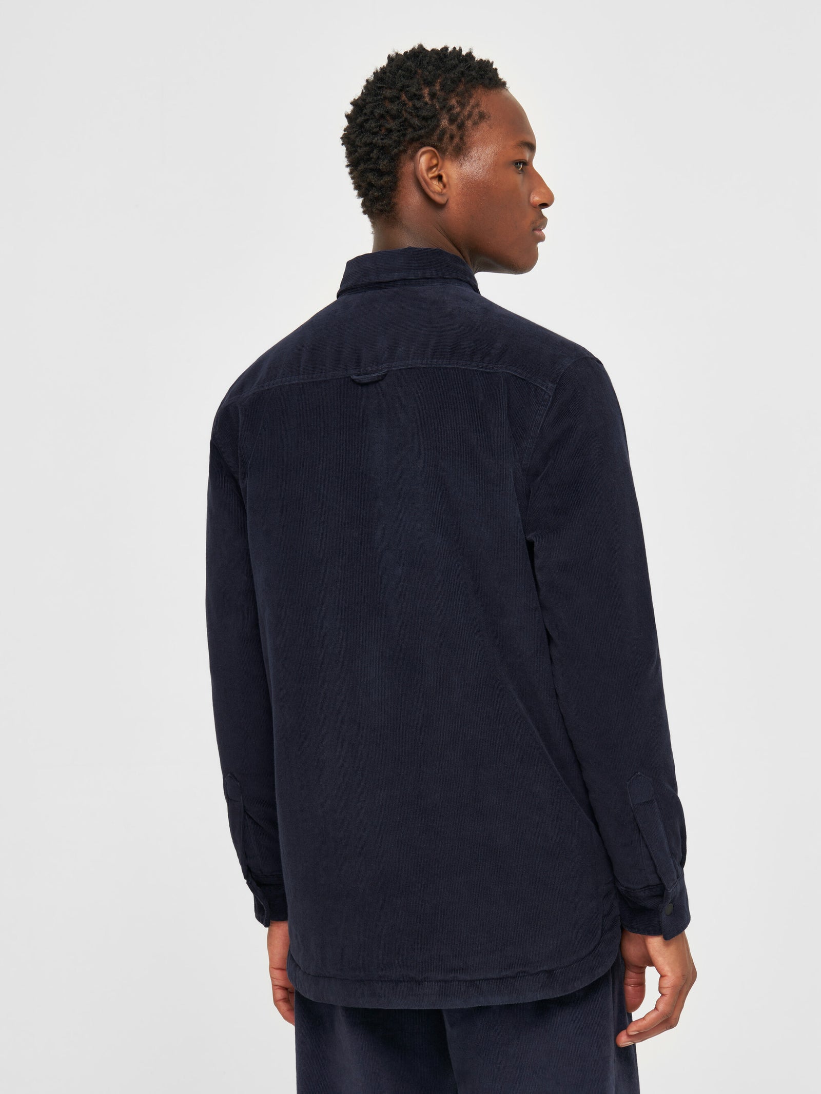 INSCRIRE×6(ROKU)COTTONHOLESHORTSLEEVETOP Corduroy overshirt - Night Sky – KnowledgeCotton Apparel Europe