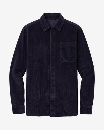 KnowledgeCotton Apparel - MEN Corduroy overshirt Overshirts 1412 Night Sky