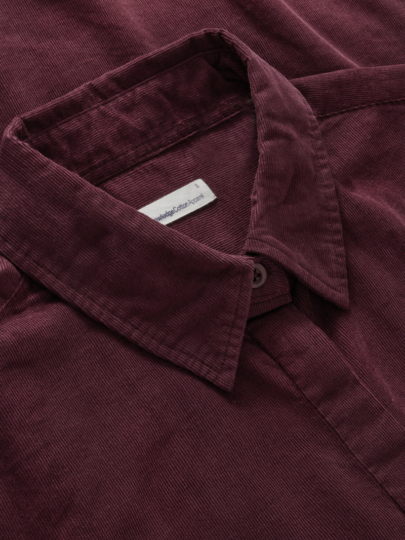 KnowledgeCotton Apparel - WMN Corduroy shirt dress Dresses 1281 Fig