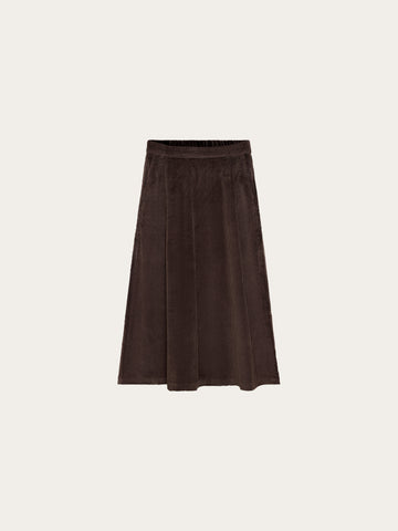 KnowledgeCotton Apparel - WMN Corduroy skirt Skirts 1487 Chocolate Torte