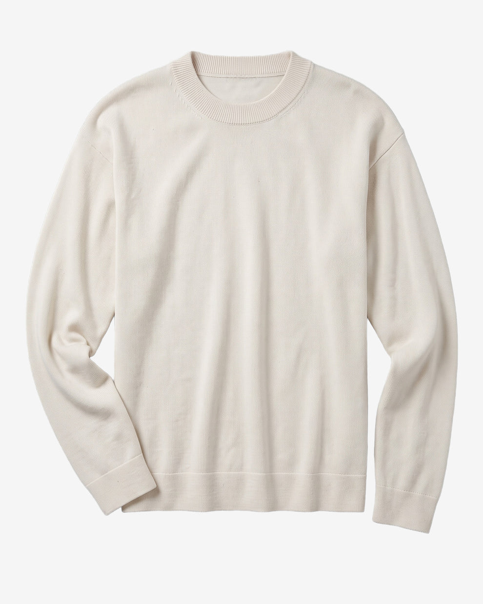 KnowledgeCotton Apparel - WMN Cotton-blend sweater Knits 1387 Egret