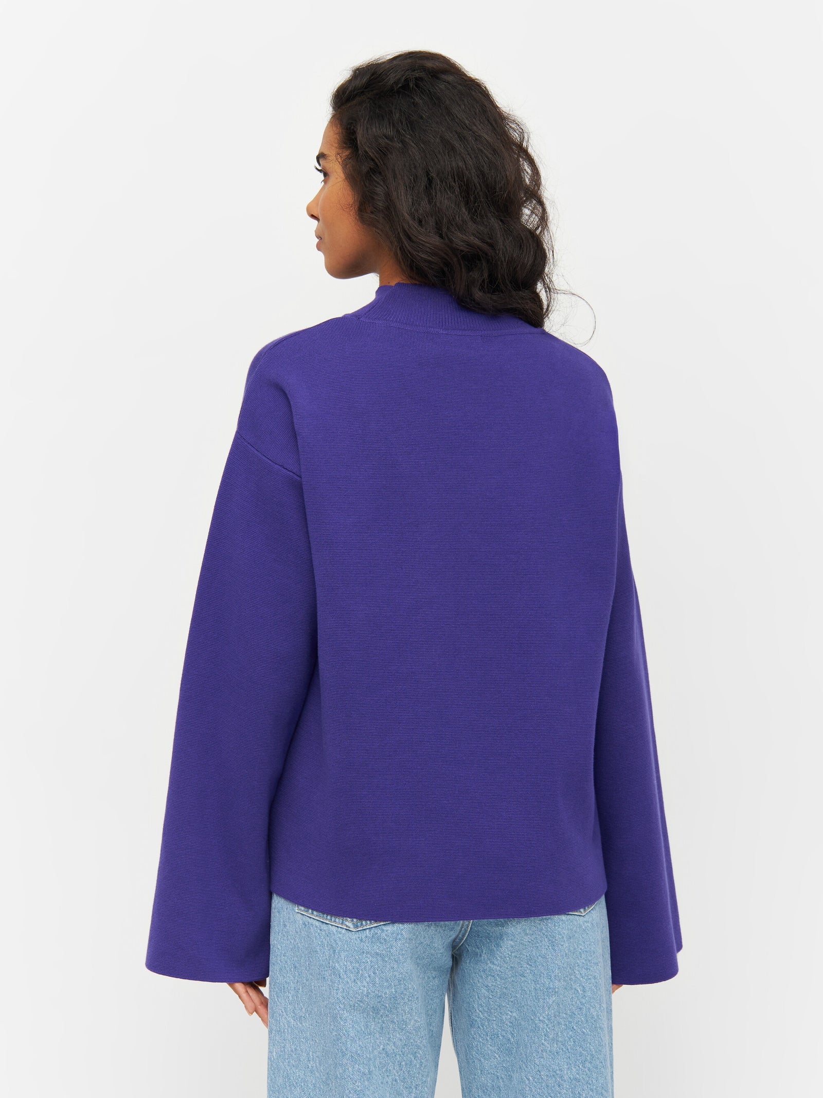 【COYSEIO】 SOFT BELL KNIT PURPLE GREY SOFT BELL KNIT PURPLE GREY - coyseio
