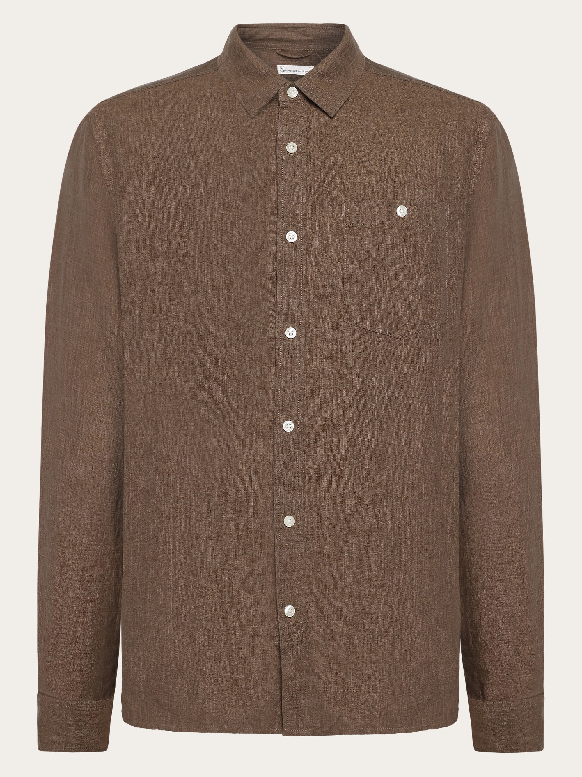 Custom fit linen shirt - Yarndyed - Light feather gray