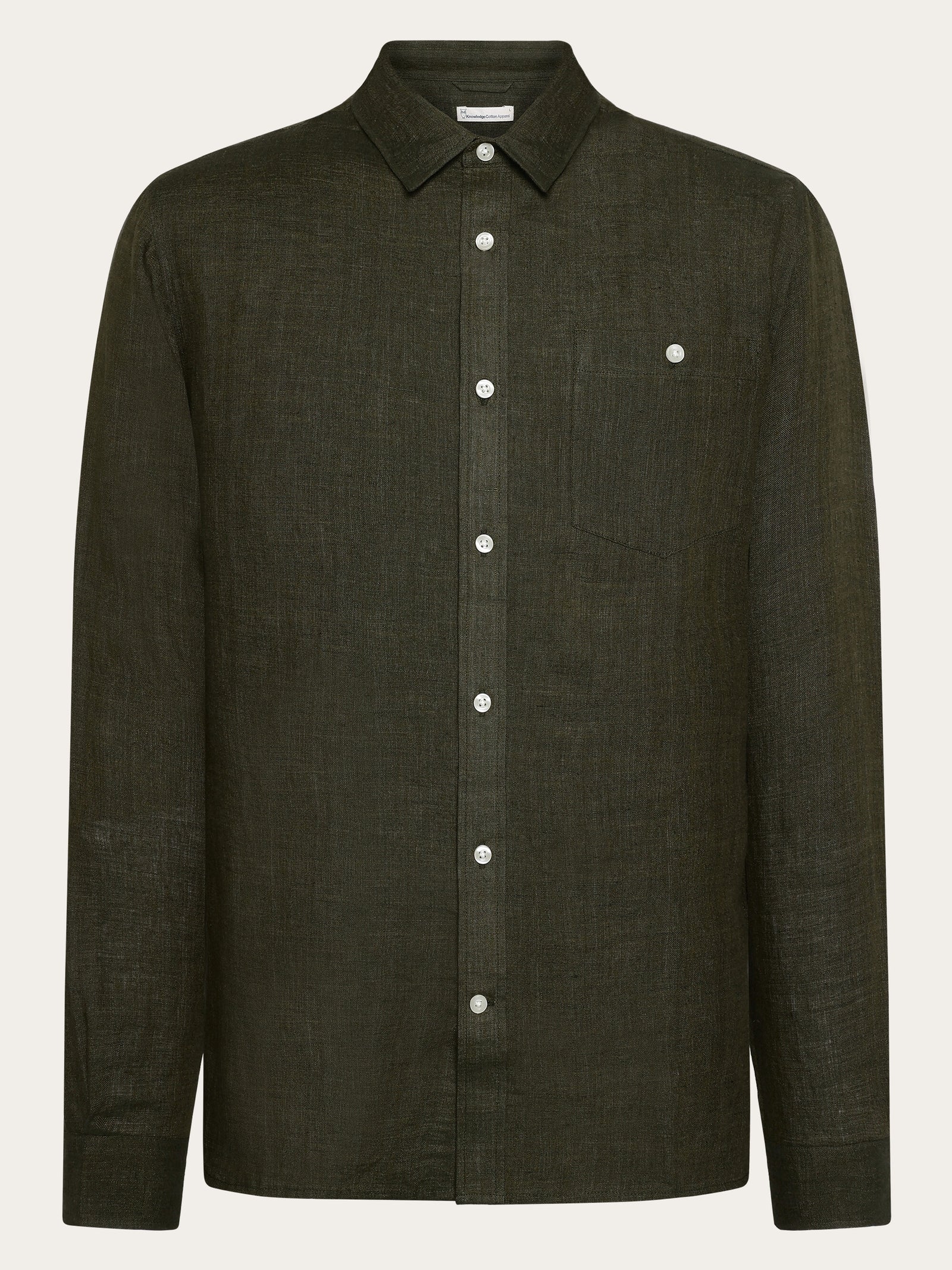 Custom fit linen shirt - Burned Olive Custom fit linen shirt - Burned Olive
