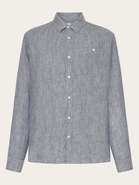 Custom fit linen shirt - Vintage Indigo – KnowledgeCotton