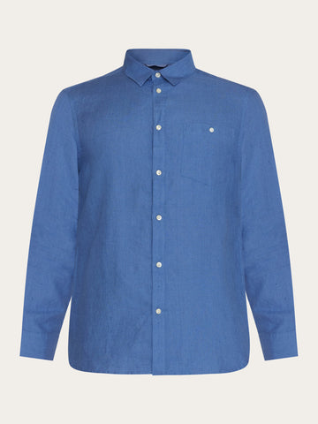 Sky blue Pure Linen full Sleeves Shirt for Men - indiefabstore