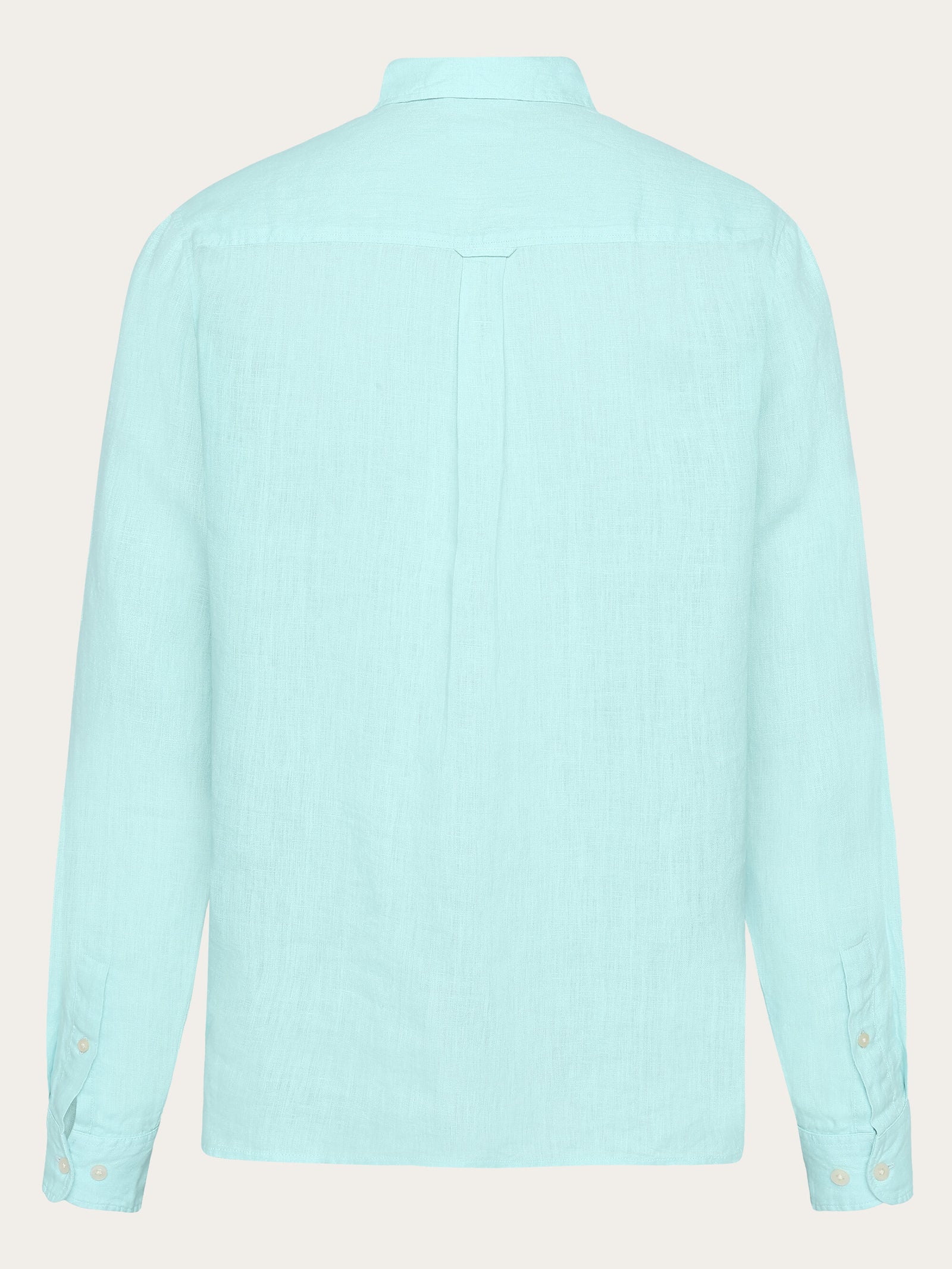Custom fit linen shirt - Aqua-Esque – KnowledgeCotton