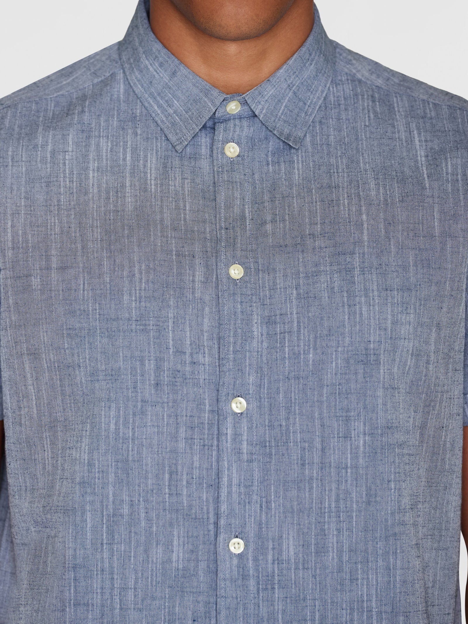 Buy Custom fit linen short sleeve shirt - Total Eclipse