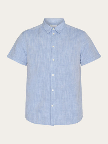 Buy Custom fit linen short sleeve shirt - Total Eclipse