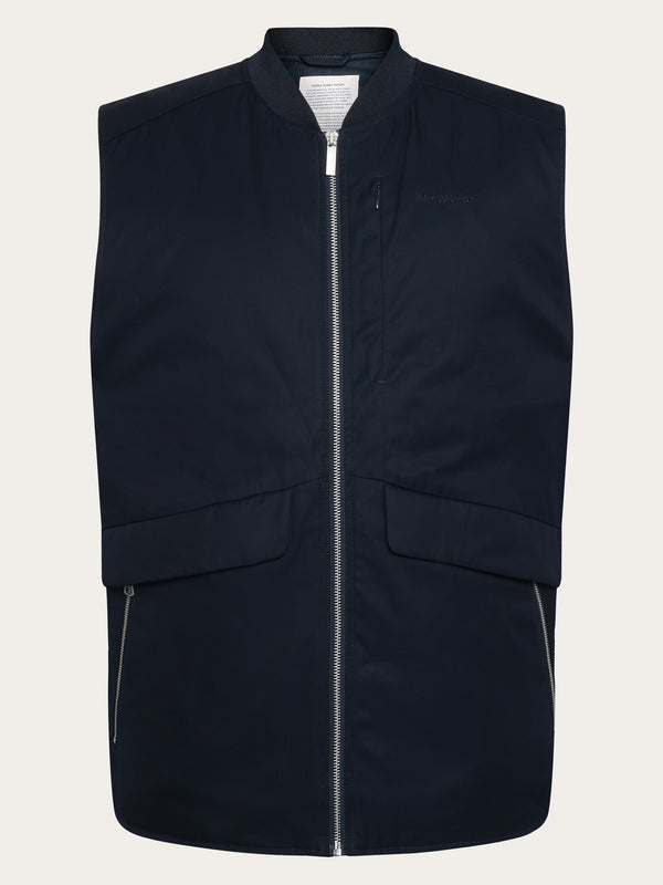 KnowledgeCotton Apparel - UNI DWR Canvas Vest - GOTS/Vegan Vests 1001 Total Eclipse