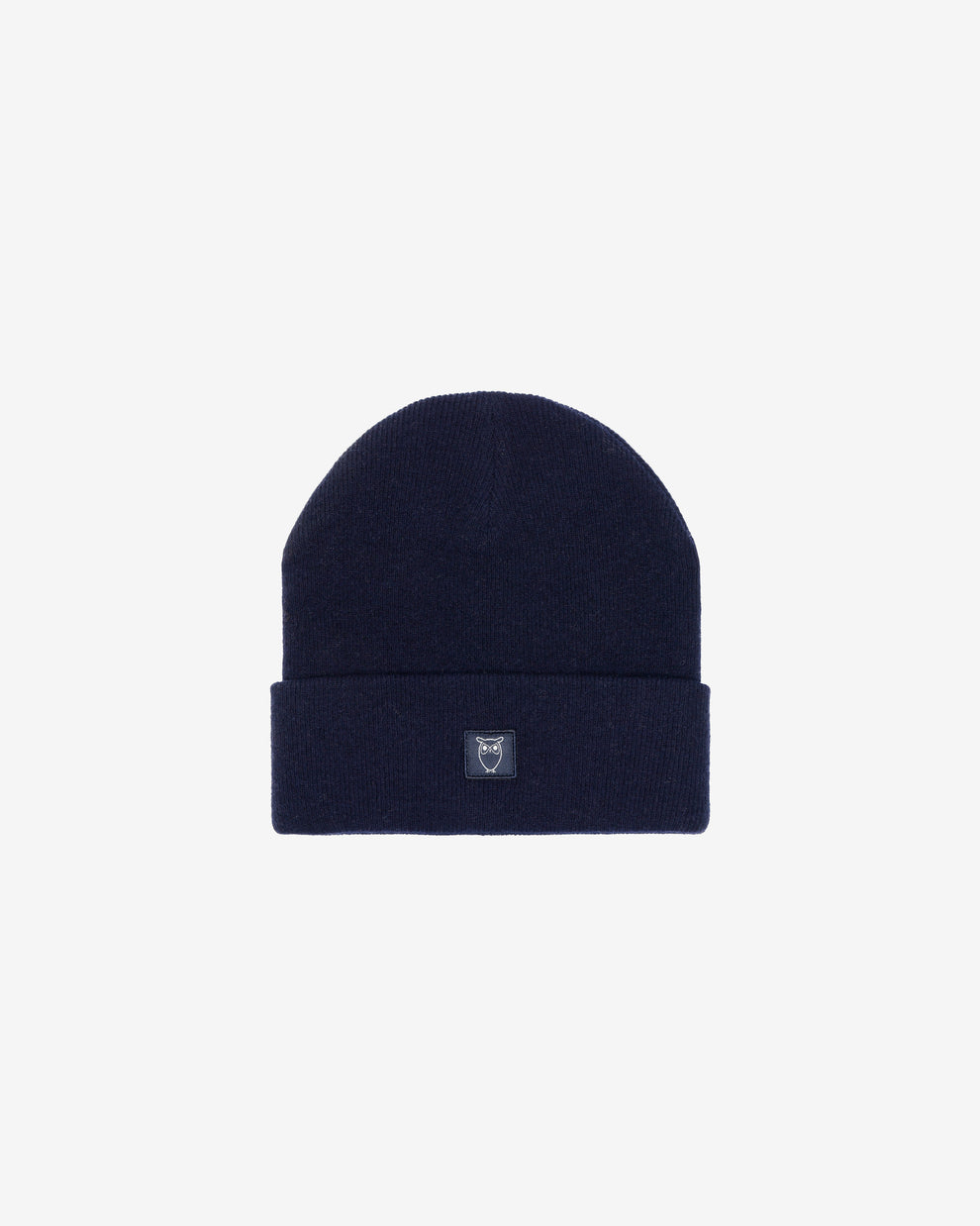 KnowledgeCotton Apparel - UNI Double layer wool beanie Hats 1001 Total Eclipse