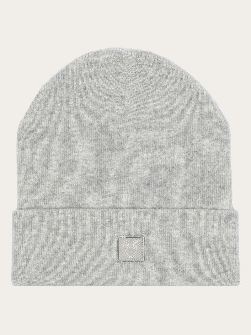 Double layer wool beanie Grey Melange – KnowledgeCotton Apparel
