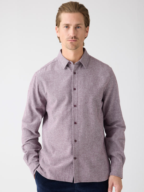KnowledgeCotton Apparel - MEN Dune regular flannel shirt Shirts 1281 Fig