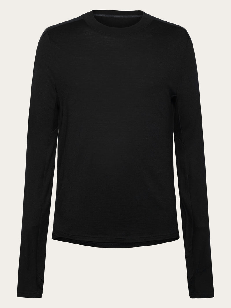 KnowledgeCotton Apparel - MEN Dynamic Wool 175 Single constructed long sleeve t-shirt - RWS Long Sleeves 1300 Black Jet