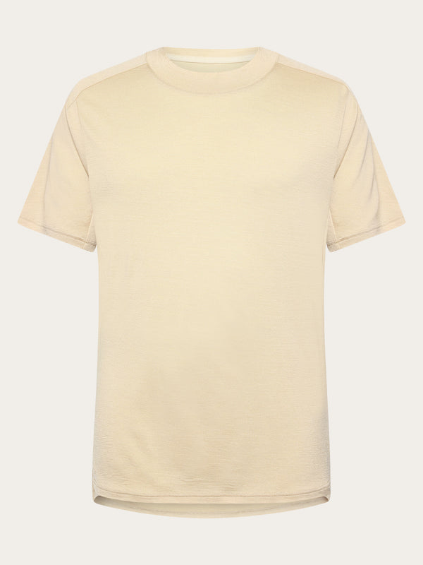 KnowledgeCotton Apparel - MEN Dynamic Wool 175 Single constructed t-shirt - RWS T-shirts 1228 Light feather gray
