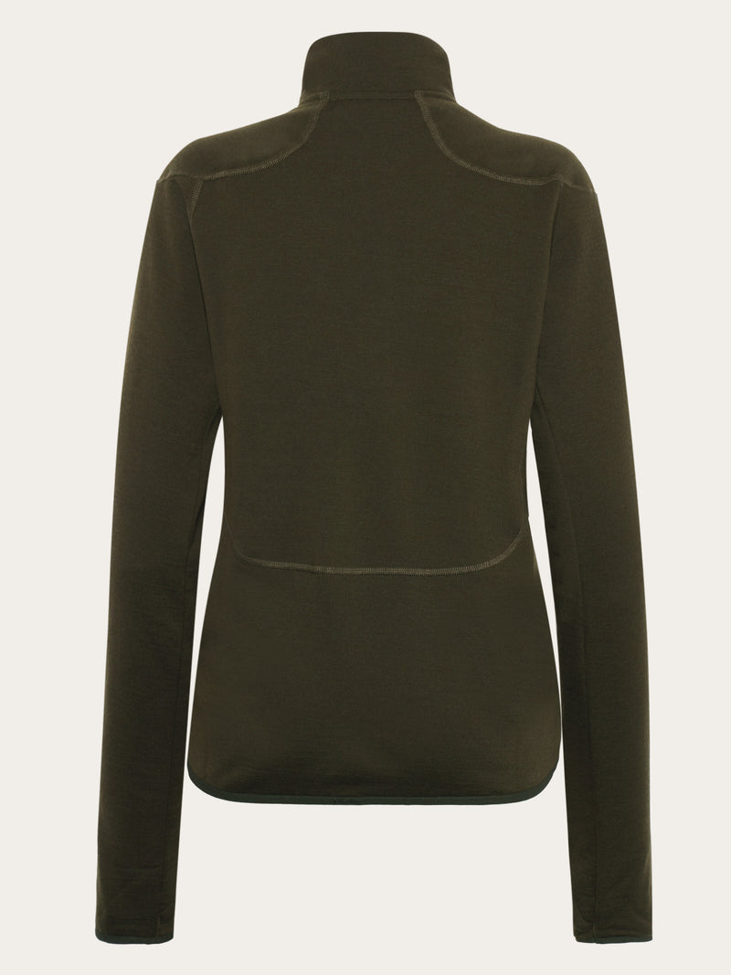 KnowledgeCotton Apparel - WMN Dynamic wool fleece full zip Fleeces 1090 Forrest Night
