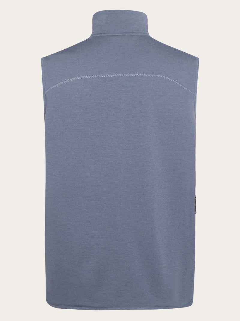 KnowledgeCotton Apparel - UNI Dynamic wool fleece vest Fleeces 1226 Vintage Indigo