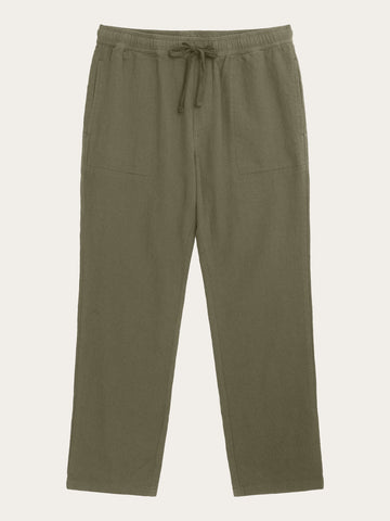 Buy FIG loose crushed cotton pants GOTS Vegan Total Eclipse from KnowledgeCotton Apparel