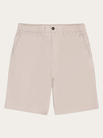 KnowledgeCotton Apparel - MEN Fig loose poplin shorts Shorts 1228 Light feather gray