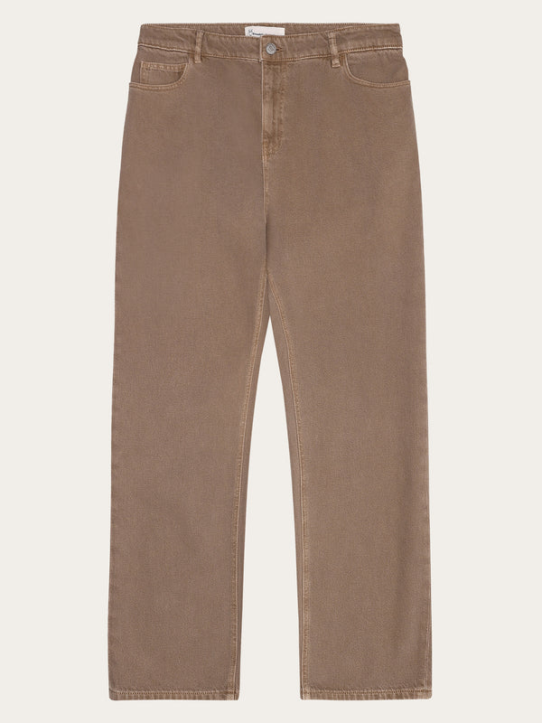 KnowledgeCotton Apparel - MEN FLINT 5-pocket twill pants Pants 1441 Tiramisu