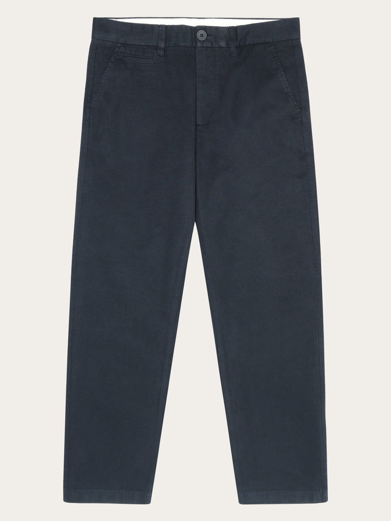 KnowledgeCotton Apparel - MEN FLINT Organic Cotton Twill Chino GOTS/Vegan Pants 1001 Total Eclipse