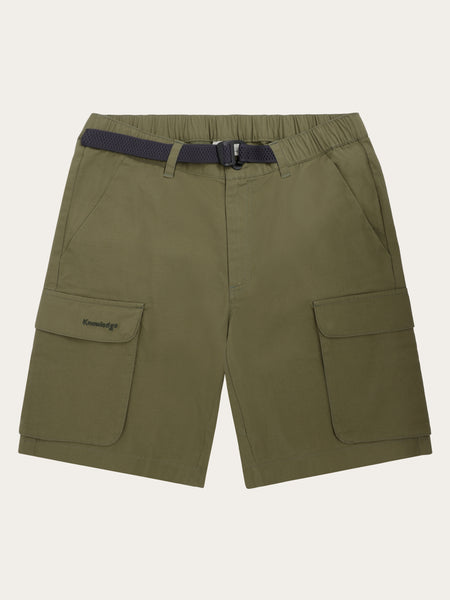 Cargo Shorts Ripstop Nylon Shorts FLINT Ripstop Twill Belt Cargo Shorts GOTS/Vegan Burned Olive