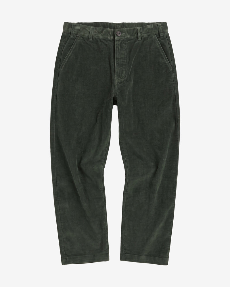 KnowledgeCotton Apparel - MEN FLINT wide corduroy chino pants Pants 1090 Forest Night