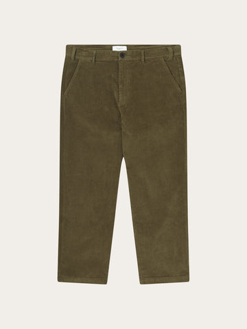 Buy FLINT wide corduroy chino pants - Dark Olive - from