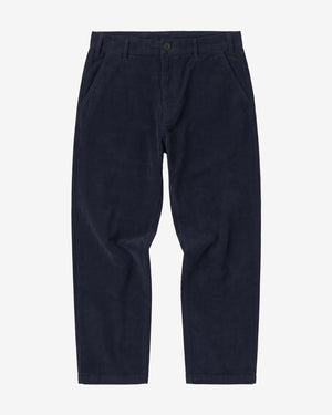 KnowledgeCotton Apparel - MEN FLINT wide corduroy chino pants Pants 1412 Night Sky