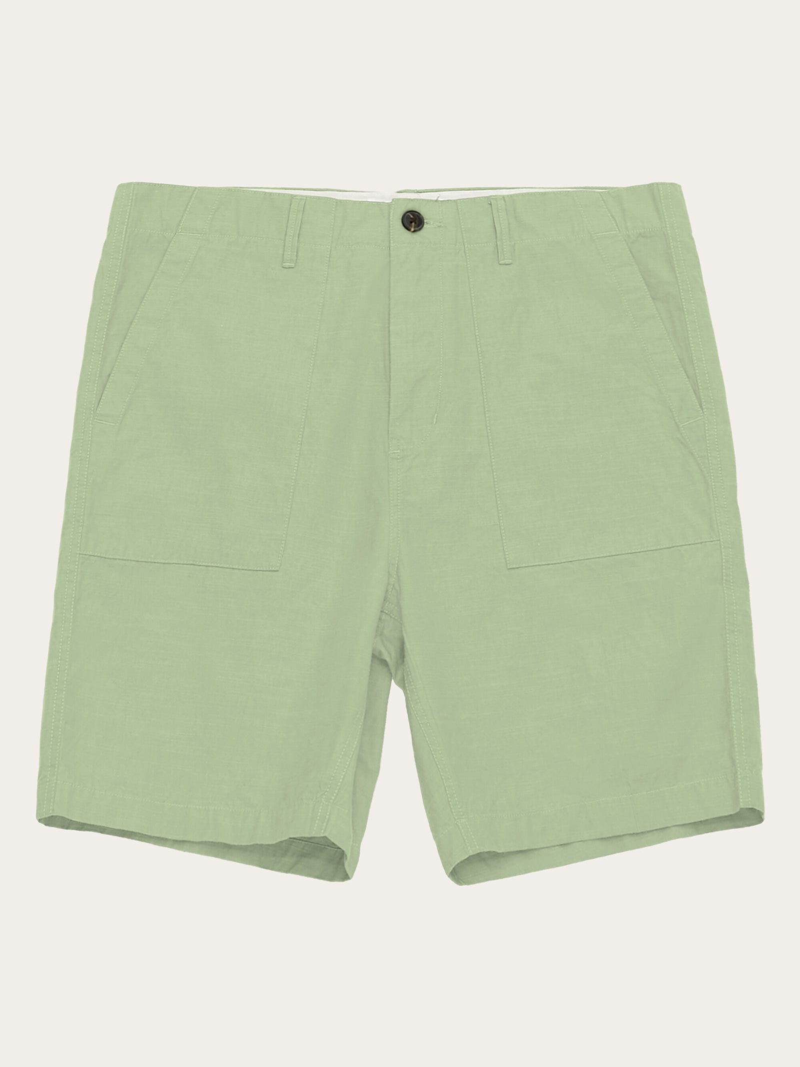 FLINT wide slub yarn shorts - GOTS/Vegan - Shale Green