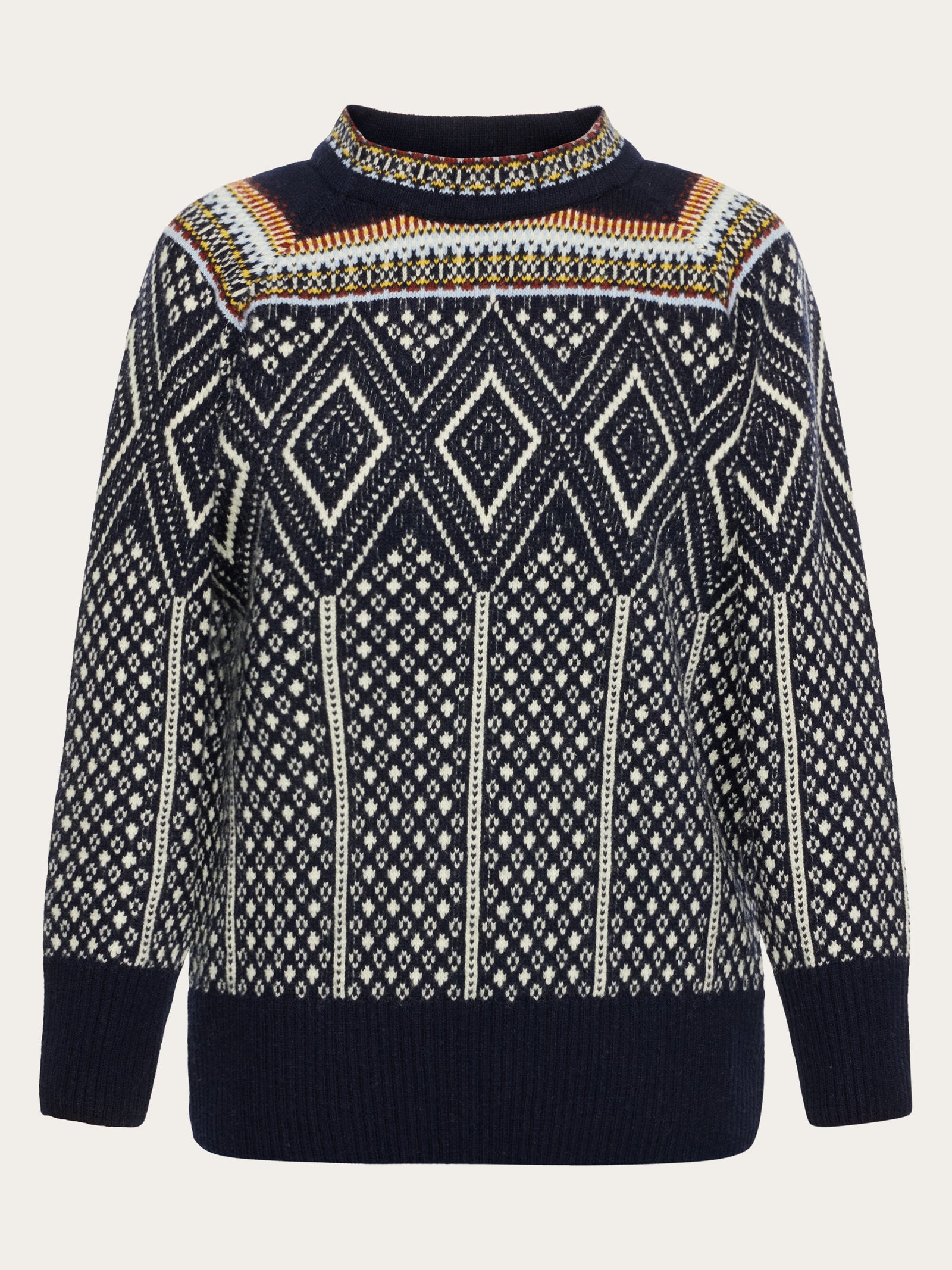 Fair Isle crew neck lambswool knit - RWS - Blue