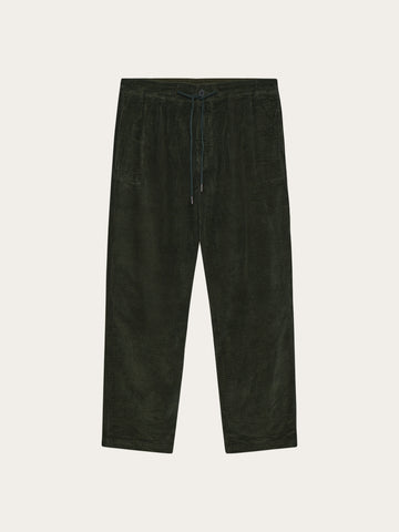 KnowledgeCotton Apparel - MEN Fig comfort corduroy pants Pants 1090 Forest Night