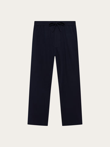 KnowledgeCotton Apparel - MEN Fig comfort herringbone pants Pants 1412 Night Sky