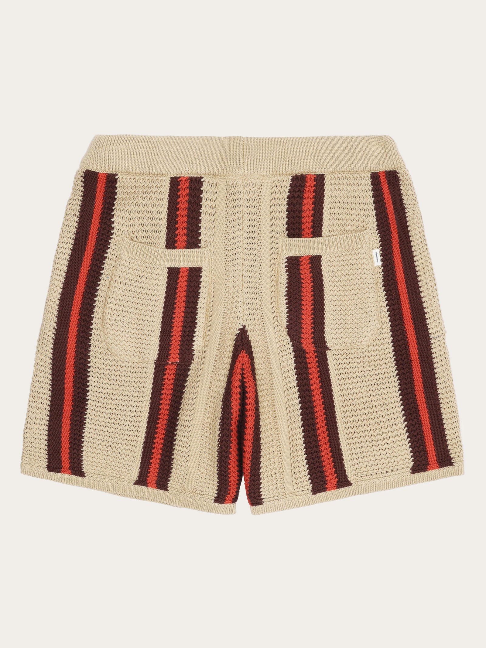 Fig loose knit shorts - Red Stripe