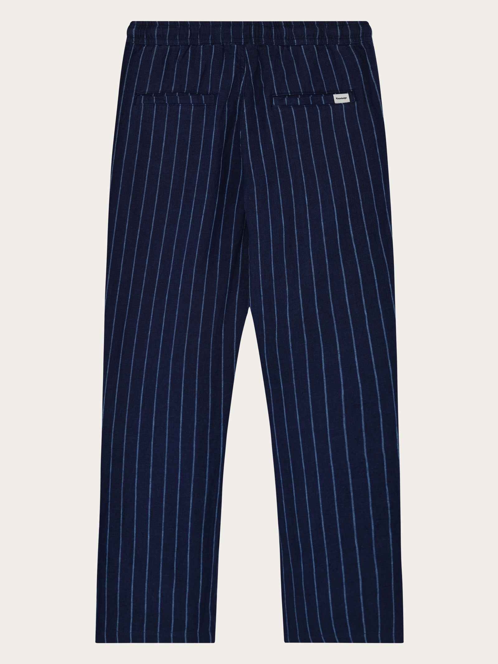 Fig loose linen pants - Blue stripe