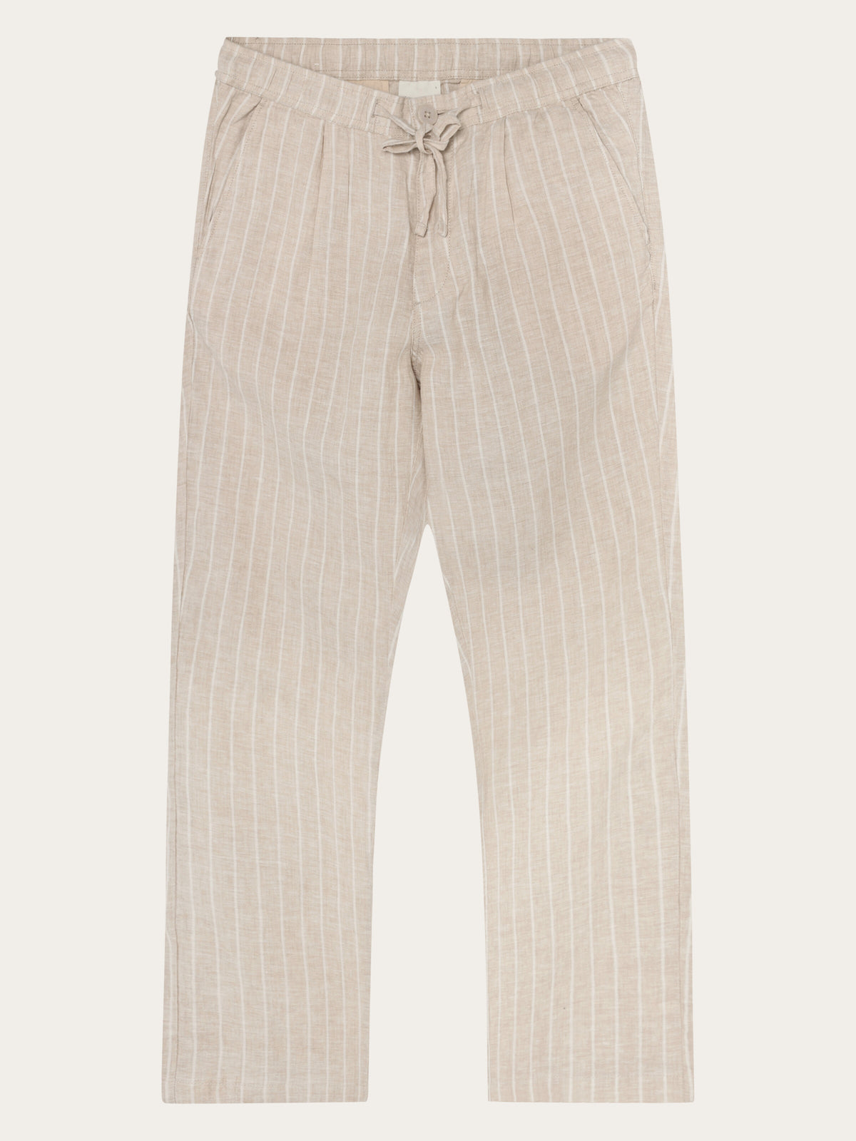 Fig loose linen pants - Creme Stripe