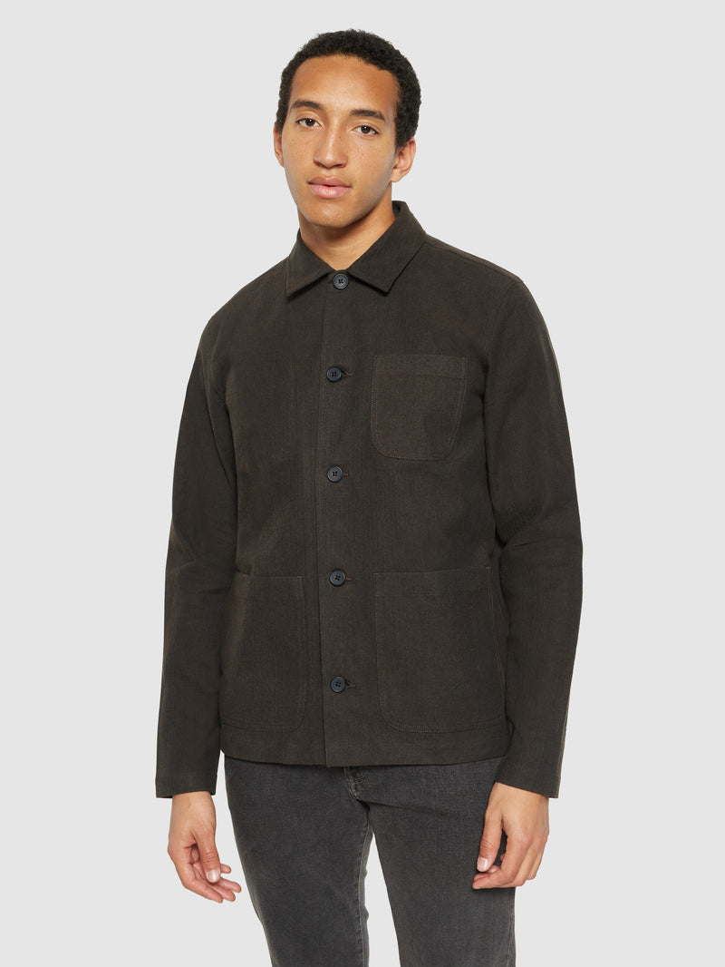 最高級のスーパー - overshirt herringbone Flannel Buy GOTS/Vegan Demitasse - トップス