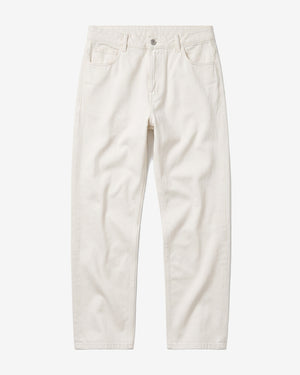 KnowledgeCotton Apparel - MEN Flint wide twill pants Pants 1387 Egret