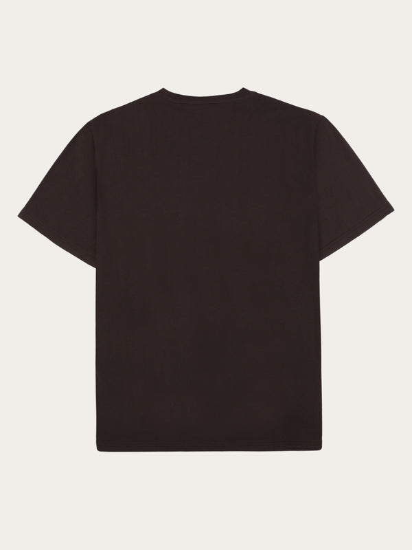KnowledgeCotton Apparel - MEN Front print t-shirt T-shirts 1487 Chocolate Torte