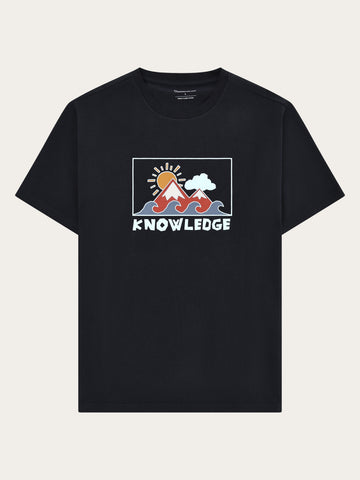 KnowledgeCotton Apparel - MEN Front print t-shirt T-shirts 1412 Night Sky