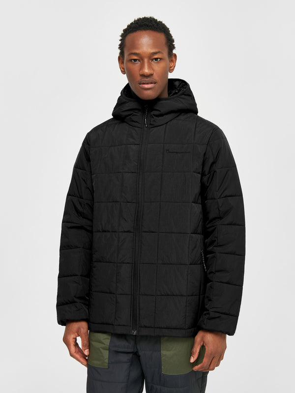 KnowledgeCotton Apparel - MEN GO ANYWEAR™ quilted padded jacket Jackets 1300 Black Jet