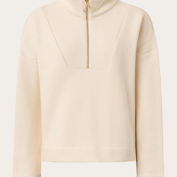 【関税&送料込】Stone Beige Cotton Sweatshirt Half_zip_heavy_sweat-Sweats-