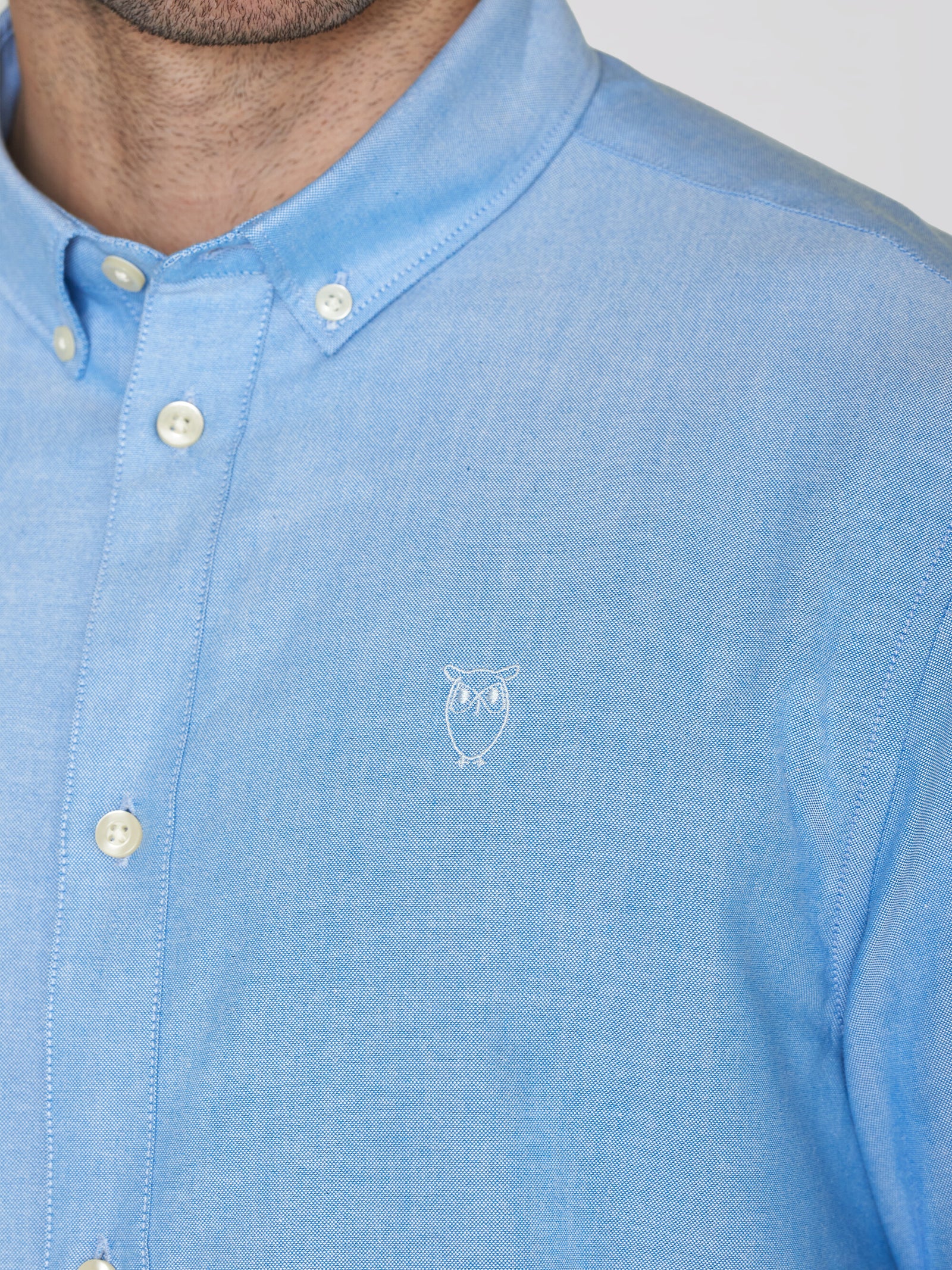 Harald Small Owl Oxford Regular Fit Shirt - GOTS/Vegan