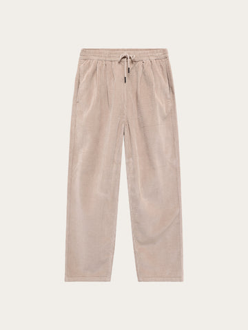 KnowledgeCotton Apparel - WMN Hazy relaxed corduroy pants Pants 1228 Light feather gray